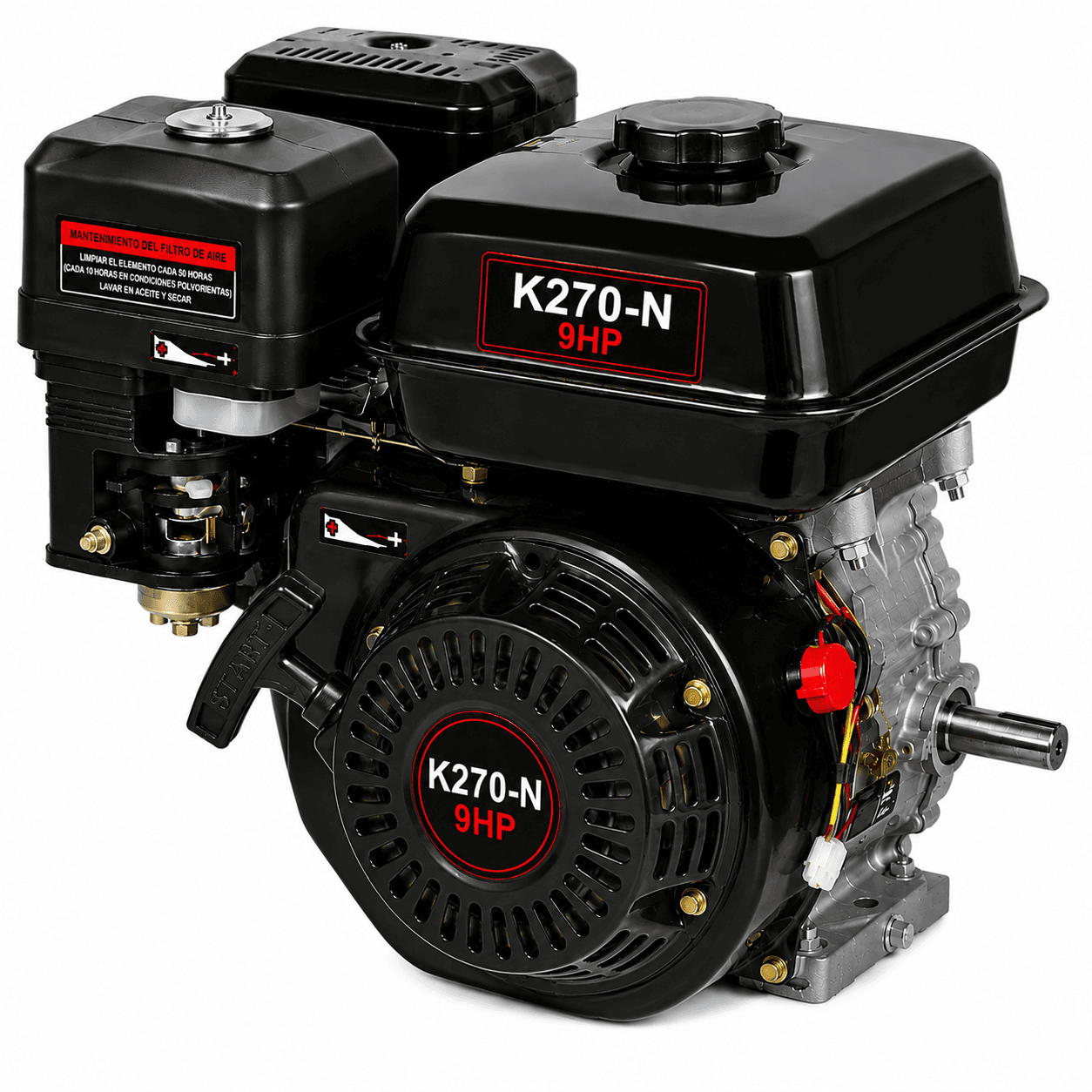 Motor Gasolinero Kawamoto Negro K270-N 9HP