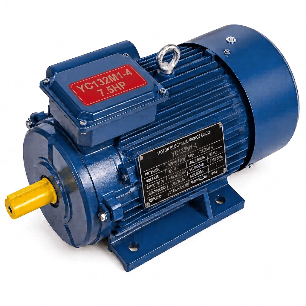 Motor Eléctrico Monofásico YC132M1-4 7.5HP