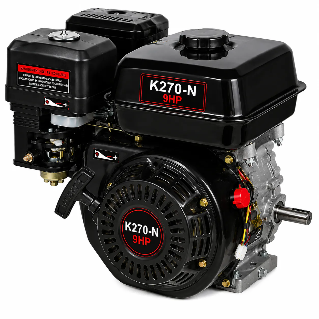 Motor Gasolinero Kawamoto Negro K270-N 9HP